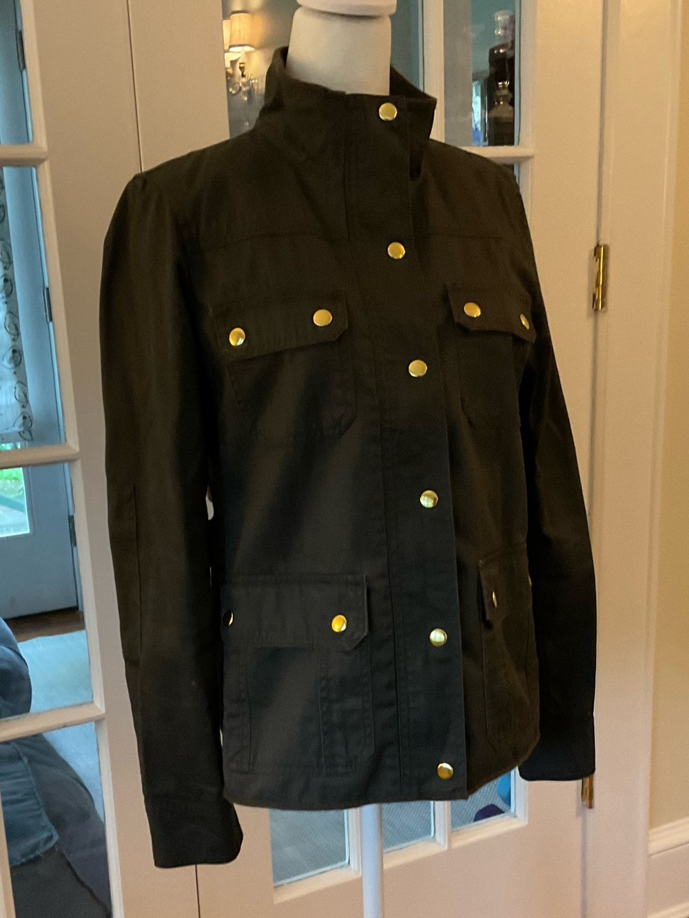 J Crew Olive Green Cotton Field Jacket